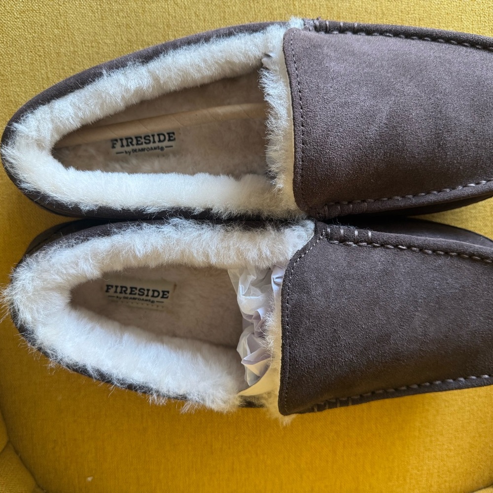 Dearfoams Men's Dark Brown Slip-On Loafers